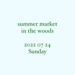 summer market in the woods